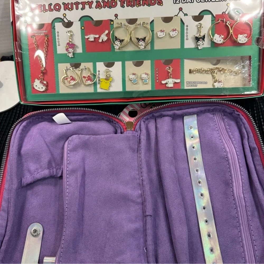 🆕 Hello Kitty 12 Day Jewelry Set & Travel Organizer